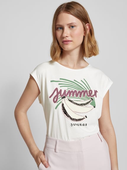 LIEBLINGSSTÜCK T-Shirt mit Kappärmeln Modell 'Cathalin' Offwhite 3