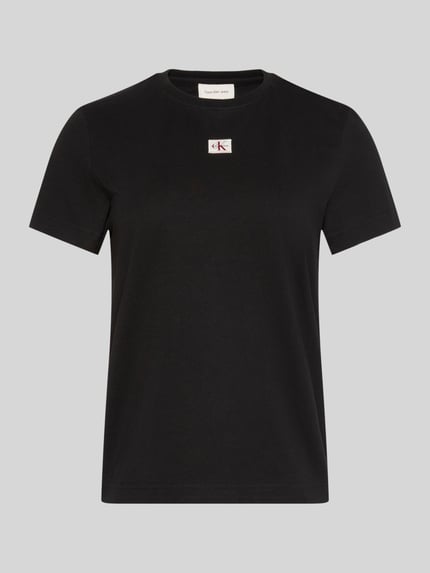 Calvin Klein Jeans Regular Fit T-Shirt aus reiner Baumwolle Black 2