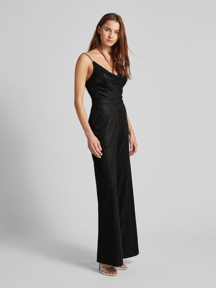 Hey Kyla Jumpsuit met cascadehals Zwart - 1