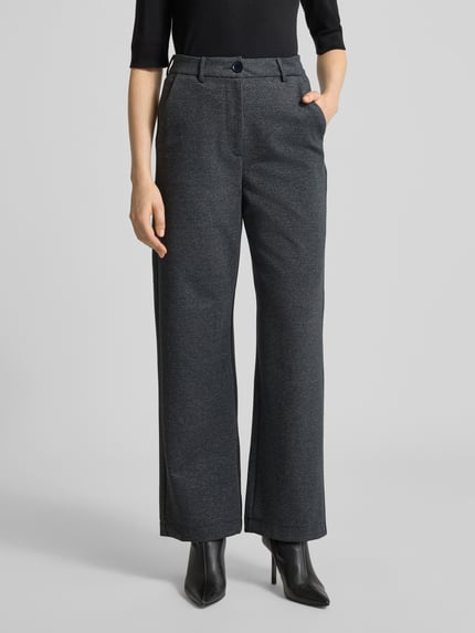 Rich & Royal Stoffen broek met Franse steekzakken Marineblauw - 4