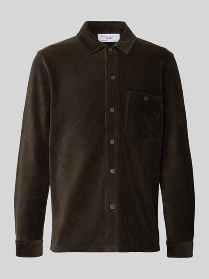 Marc O'Polo DENIM Relaxed Fit Freizeithemd aus reiner Baumwolle Dunkelbraun 2