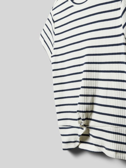s.Oliver RED LABEL slim fit T-shirt van katoenmix Ecru - 2