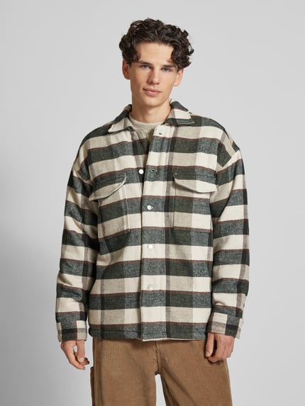 JACK & JONES Regular fit overhemdjack met wol Offwhite - 4
