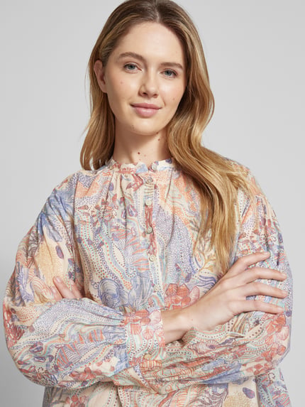 0039 Italy Bluzka z okrągłym dekoltem model ‘ANNIKA’ Beżowy 3