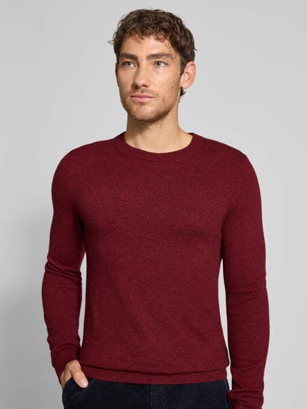 MCNEAL Gebreide pullover van wolmix met kasjmiermix Bordeaux gemêleerd - 3