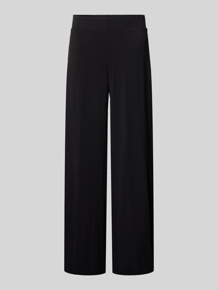 Vera Mont Straight leg stoffen broek met elastische band Zwart - 2