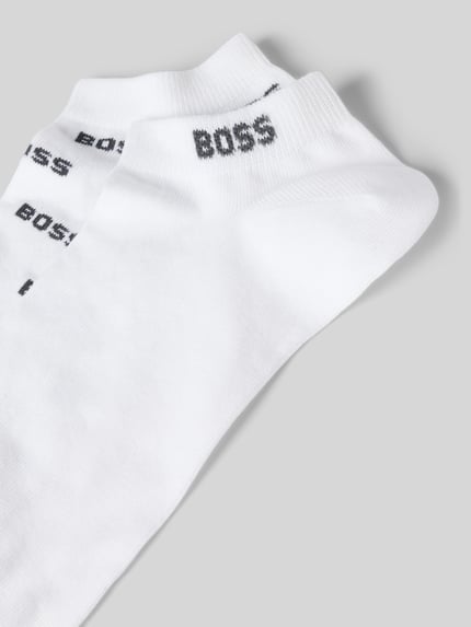 BOSS Sneakersocken mit Allover-Label-Print im 2er-Pack Weiss 2