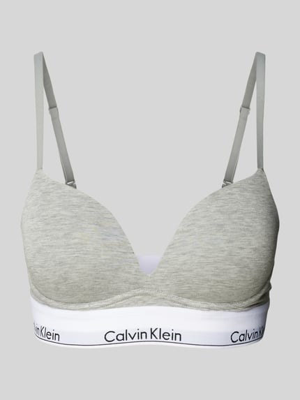Calvin Klein Underwear Push-Up-BH mit Label-Bund Modell 'MODERN CTN' Hellgrau 1