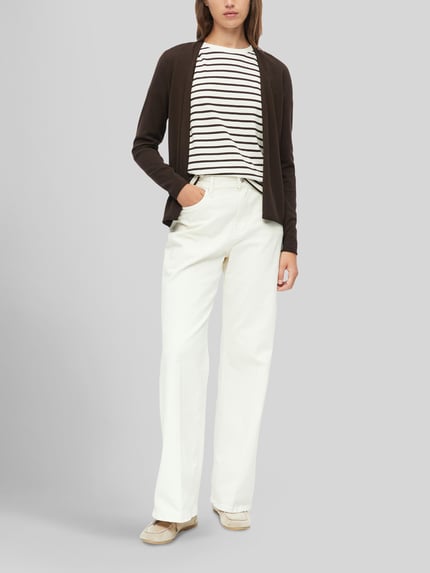 s.Oliver RED LABEL Cardigan mit offenem Vorderteil Dunkelbraun 1