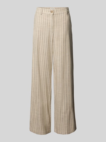 Christian Berg Woman Regular Fit Stoffhose mit aus Viskose-Leinen-Mix mit Baumwoll-Anteil Sand 2
