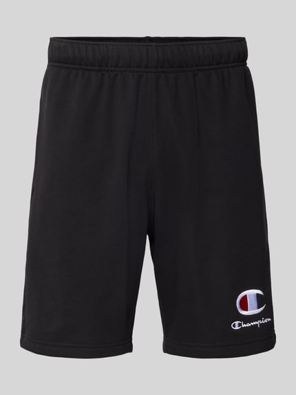 Champion Sweatshorts met logostitching en elastische band Zwart - 2