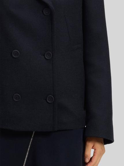 BOSS Regular Fit Jacke aus Woll-Mix Marine 6