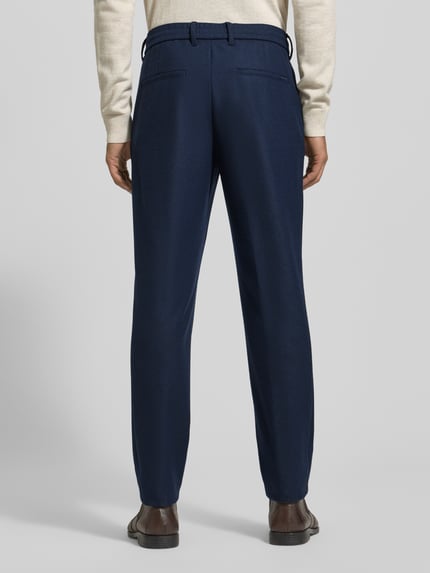 BOSS Tapered Stoffhose mit Woll-Anteil Modell 'PERIN' Blau 5