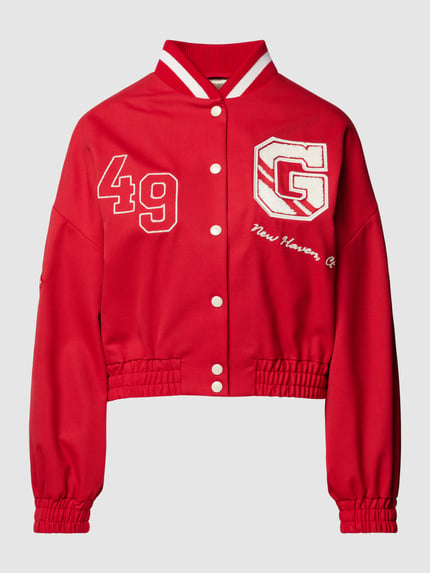 GANT Cropped College-Jacke mit Label-Patch Rot 2