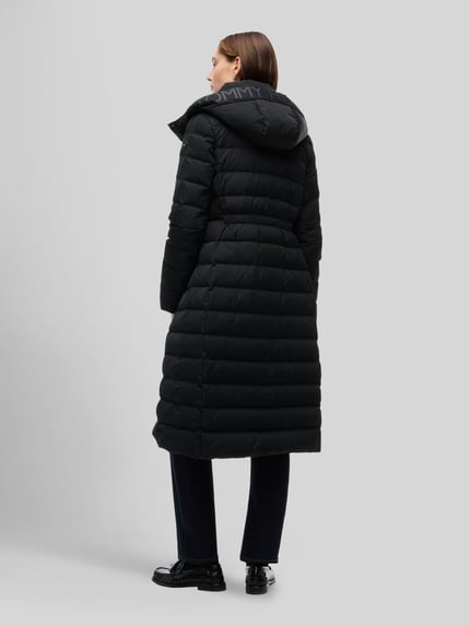 Tommy Hilfiger Slim Fit lange donsjas met stormboeien Zwart - 5