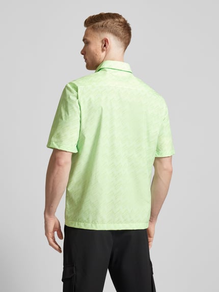 BOSS Green Regular fit vrijetijdsoverhemd met all-over print, model 'Bechno' Lichtgroen - 5