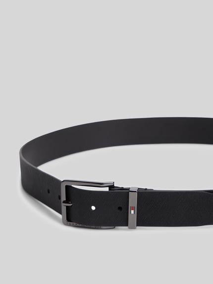 Tommy Hilfiger Gürtel aus echtem Leder Modell 'OLIVER SAFFIANO 3.5' BLACK 3