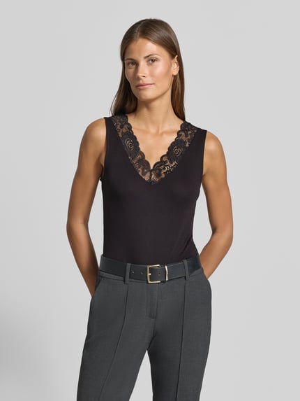 VERO MODA Regular fit top van viscosemix model 'ROSA' Zwart - 4