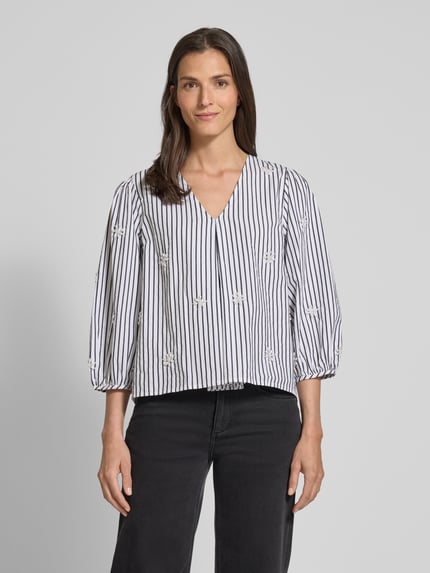 YAS Regular fit blouse met 3/4-mouwen, model 'EMURA' Offwhite - 4