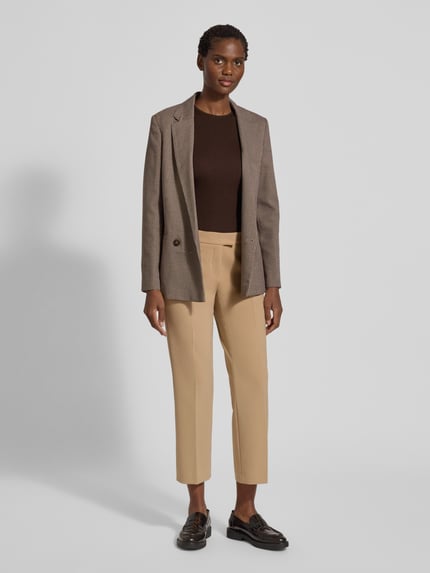 SEDUCTIVE Slim Fit Stoffhose in verkürzter Passform Modell 'MARY' Sand 1