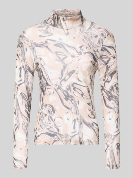 Slim Fit Longsleeve im semitransparentem Design Shop The Look MANNEQUINE