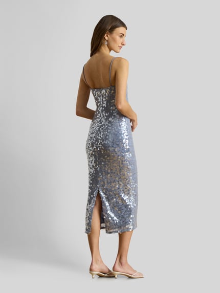 Lauren Ralph Lauren cocktailjurk met pailletten Lichtblauw - 5