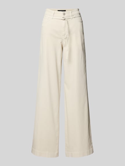 Marc Cain Wide Leg Hose mit Gürtel Sand 2