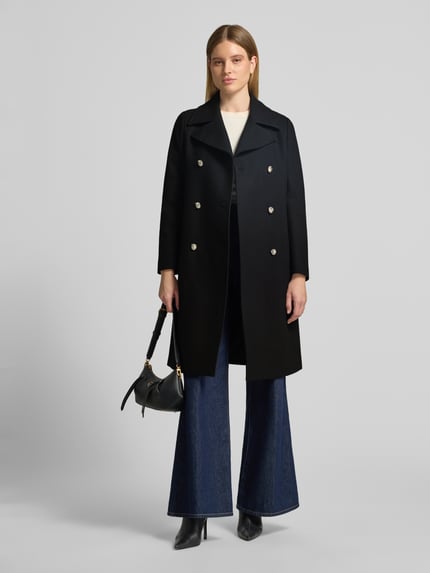 Jake*s Collection Kurzmantel mit goldfarbenen Zierknöpfen Black 1