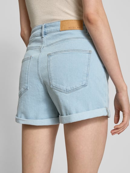 NOISY MAY® Szorty jeansowe o kroju slim fit z 5 kieszeniami model ‘DEBBY’ Jasnoniebieski 3
