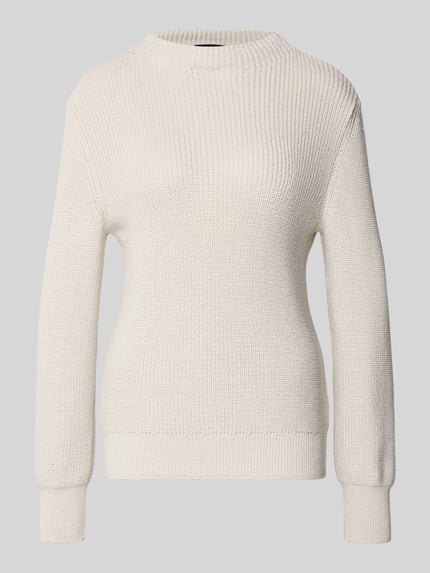 monari Gebreide pullover met ronde hals Ecru - 2