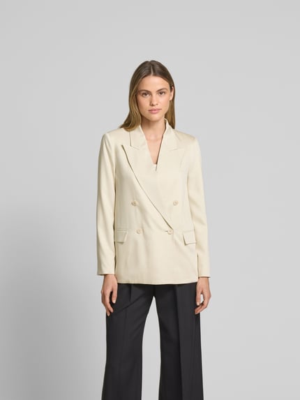 Joseph relaxed fit blazer met wol Ecru - 4