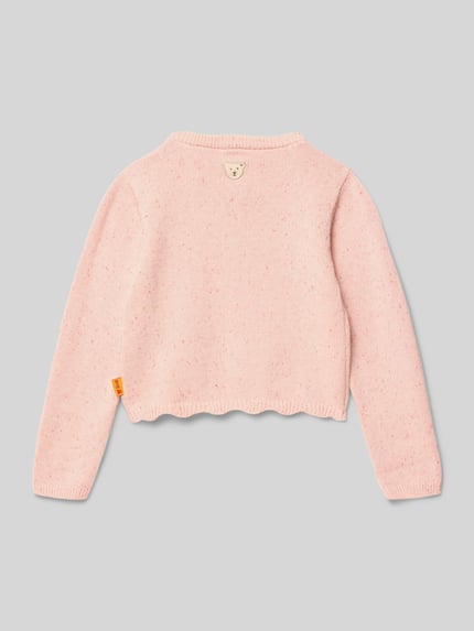 Steiff Strickjacke mit gerippten Abschlüssen Rosa 3