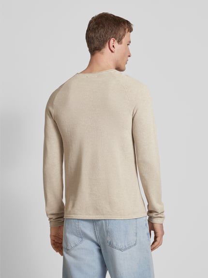 JACK & JONES Gebreide pullover met labelpatch, model 'HILL' Offwhite - 5