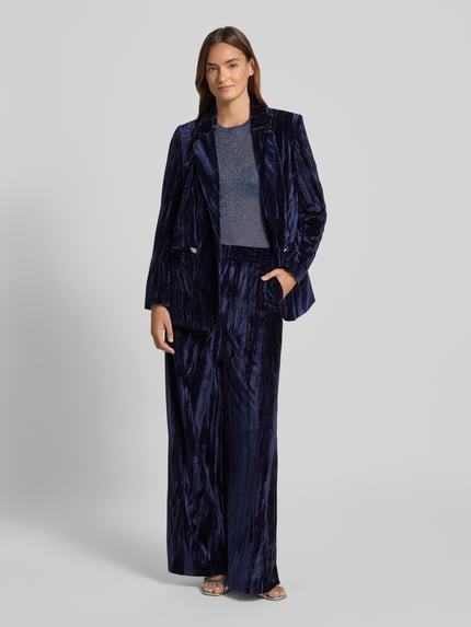 Christian Berg Cocktail Stoffen broek met elastische band Donkerblauw gemêleerd - 1