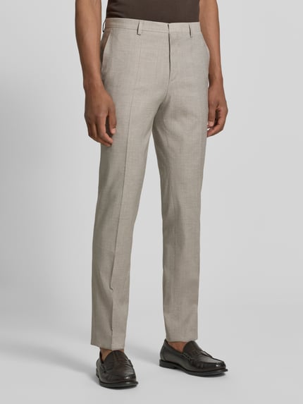 Mężczyzna nosi Extra Slim Fit Anzughose aus Viskose-Schurwoll-Mix Modell 'HESTEN253X' von HUGO, melange, z przodu, całe ciało