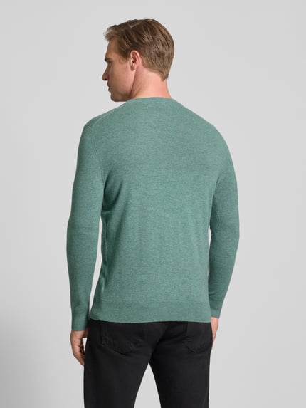 Christian Berg Men Strickpullover aus Wolle-Kaschmir-Mix Schilf Melange 5