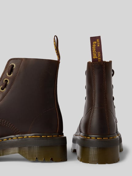 Dr. Martens Boots van leer met labeldetail, model 'Sinclair' Donkerbruin - 2