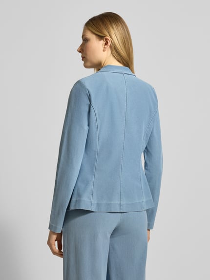 ICHI Regular Fit Blazer in Denim-Optik Modell 'Kate' Blau 5