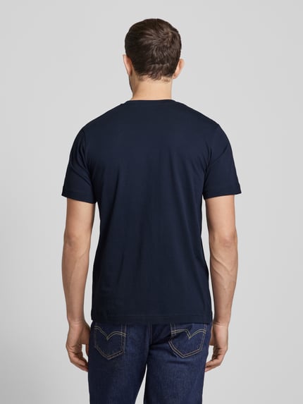 Tom Tailor T-shirt z nadrukiem z logo Granatowy 5