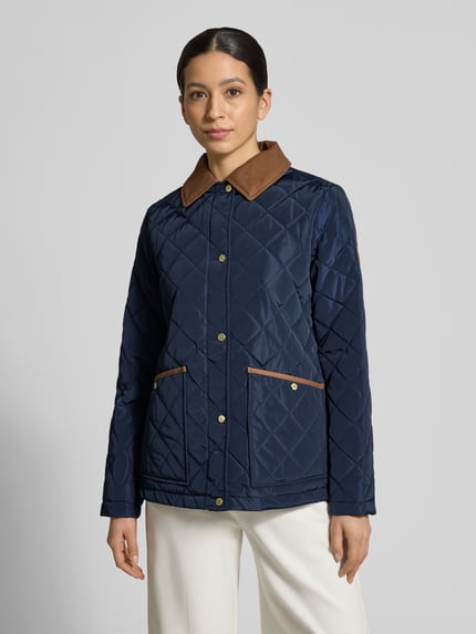 Lauren Ralph Lauren Regular fit gewatteerd jack met platte kraag Marineblauw - 4