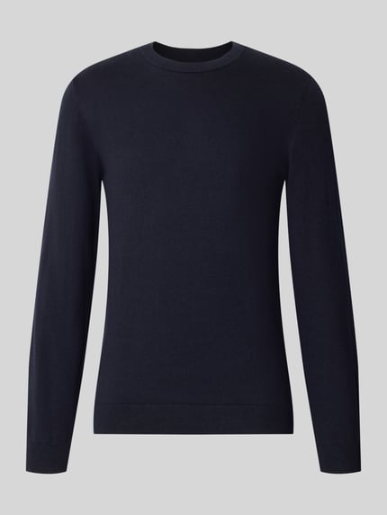 MCNEAL Strickpullover aus Baumwoll-Kaschmir-Mix mit Rundhalsausschnitt Marine 2