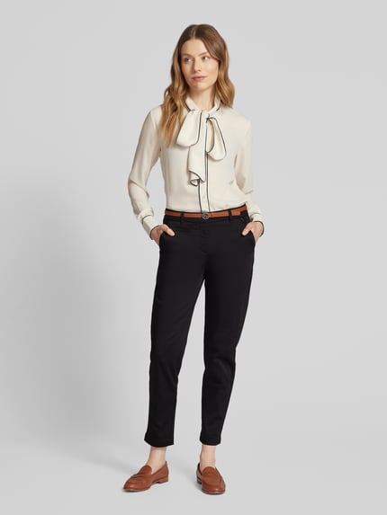 COMMA Chino met riem Zwart - 1