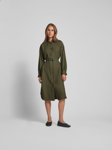 Joseph Overhemdjurk van pure viscose Middenbruin - 4