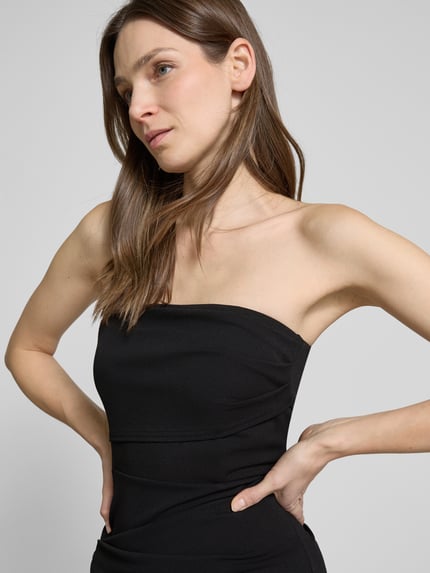 SISTAGLAM Sukienka wieczorowa z marszczeniami model ‘Selene’ Czarny 3