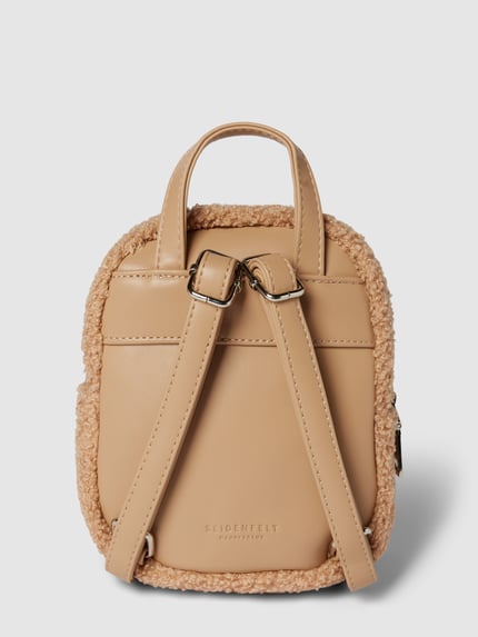 Seidenfelt Rucksack in Teddyfell-Optik Modell 'Hellvi' Camel 4