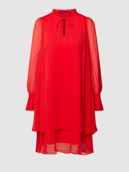 JOOP! Knielanges Kleid mit Schlüsselloch-Ausschnitt Rot 2