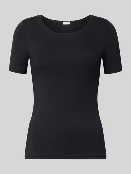 HANRO T-shirt met ronde hals, model 'SOFT TOUCH' Zwart - 1