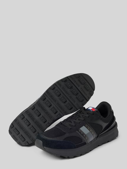 Produktfoto, Low Top Sneaker met suède-details model 'TECHNICAL RUNNERS' van Tommy Jeans, multicolor leer-mix, profielzool, ronde neus