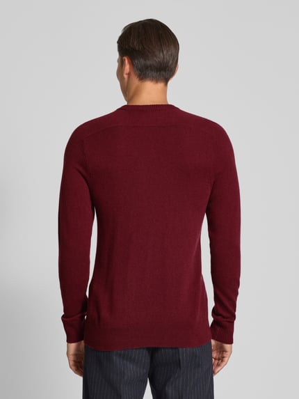 FTC Cashmere Kaschmirpullover mit Rundhalsausschnitt Bordeaux 5