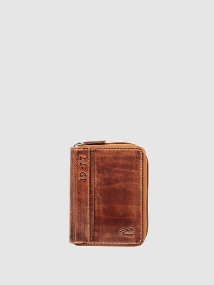 camel active Portemonnaie aus Leder im Retro-Look Mittelbraun 1
